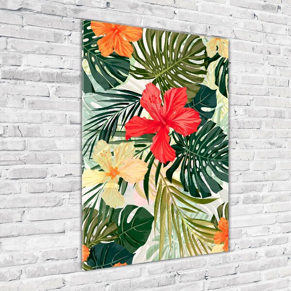 Bild auf Acrylglas vertikal Hawaiianische Blumen