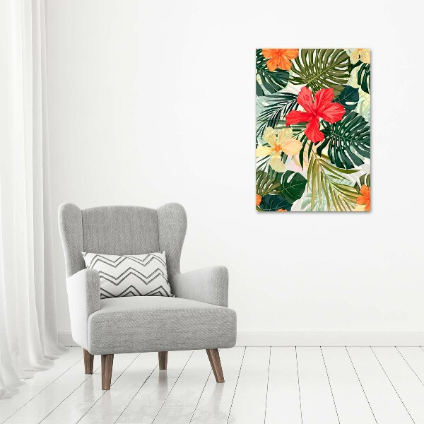 Bild auf Acrylglas vertikal Hawaiianische Blumen
