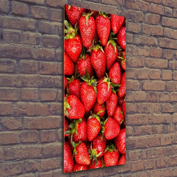 Plexiglasbilder vertikal Erdbeeren