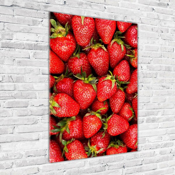 Plexiglasbilder vertikal Erdbeeren