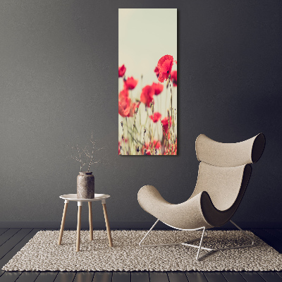 Acrylbild vertikal Wildmohn