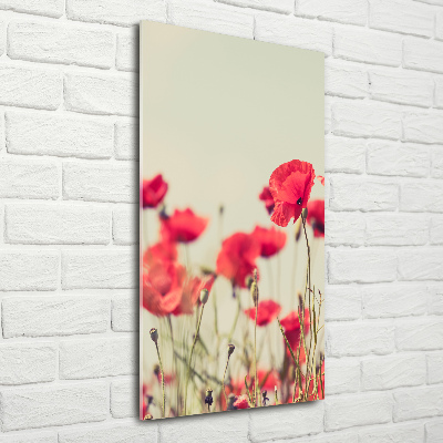 Acrylbild vertikal Wildmohn