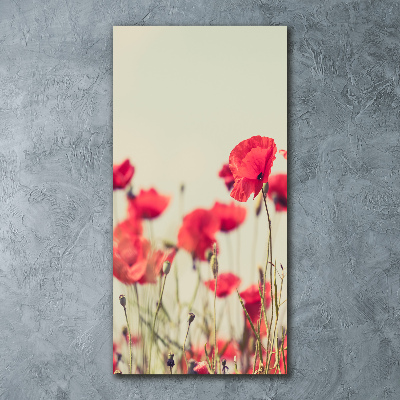 Acrylbild vertikal Wildmohn