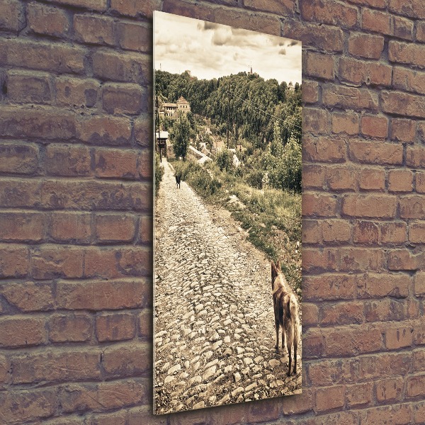 Plexiglasbilder vertikal Zwei Hunde vom Hügel