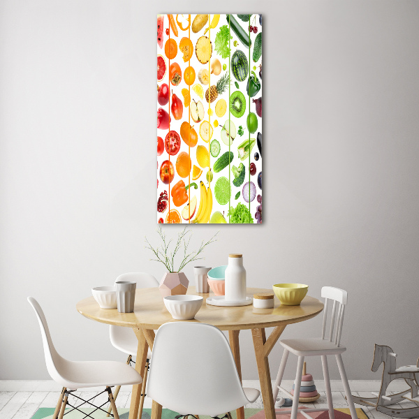 Modernes Acrylbild vertikal Obst und Gemüse