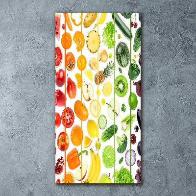 Modernes Acrylbild vertikal Obst und Gemüse