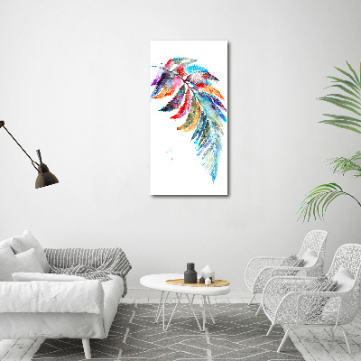 Modernes Acrylbild vertikal Bunter Farn