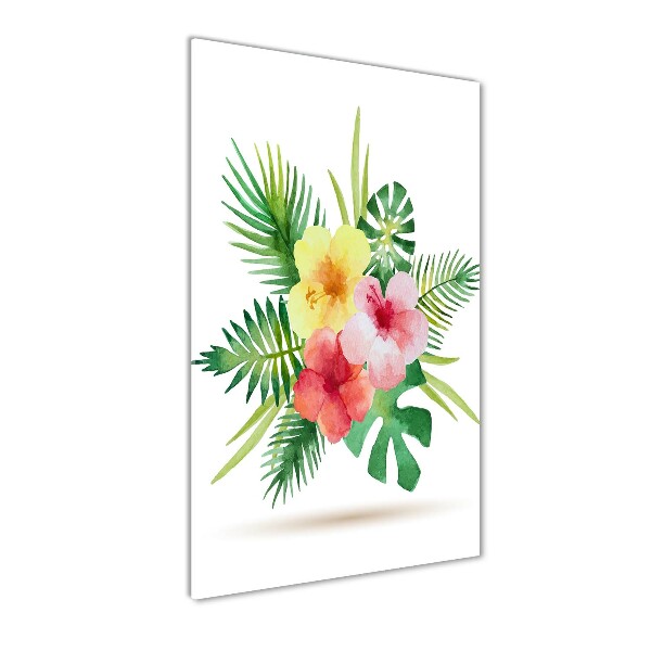 Plexiglasbilder vertikal Hawaiianische Blumen