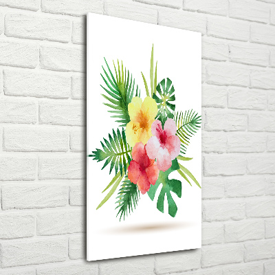 Plexiglasbilder vertikal Hawaiianische Blumen