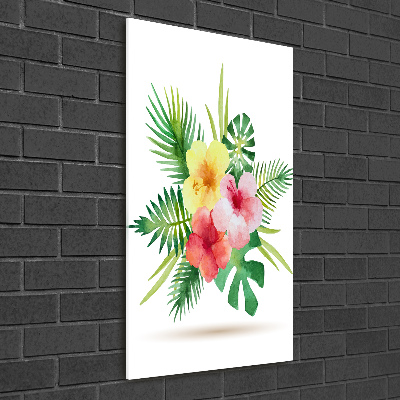 Plexiglasbilder vertikal Hawaiianische Blumen