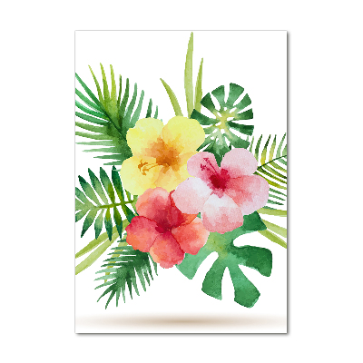 Plexiglasbilder vertikal Hawaiianische Blumen