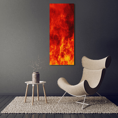 Bild auf Acrylglas vertikal Flammen