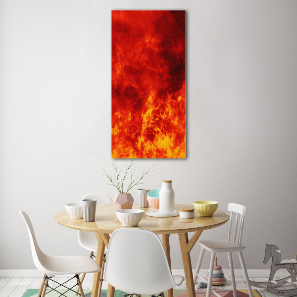 Bild auf Acrylglas vertikal Flammen