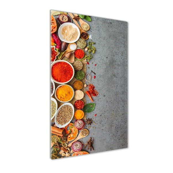 Modernes Acrylbild vertikal Bunte Gewürze