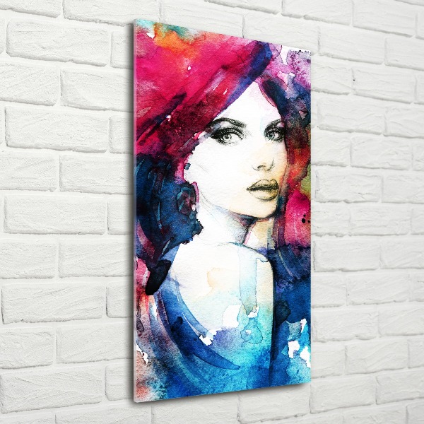 Acrylbild vertikal Abstrakte Frau