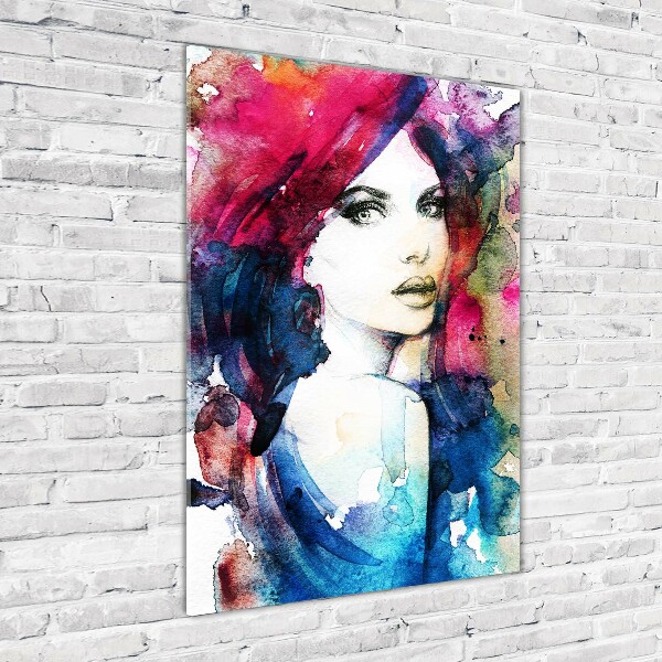 Acrylbild vertikal Abstrakte Frau