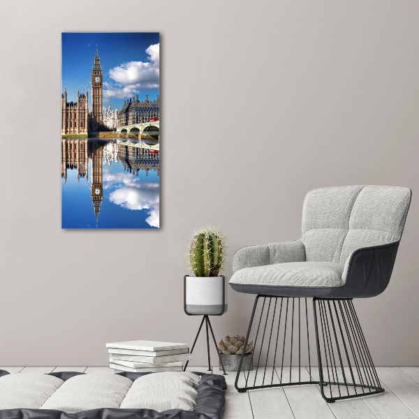Modernes Acrylbild vertikal Big Ben London