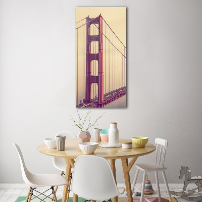 Acrylbild vertikal San Francisco Brücke