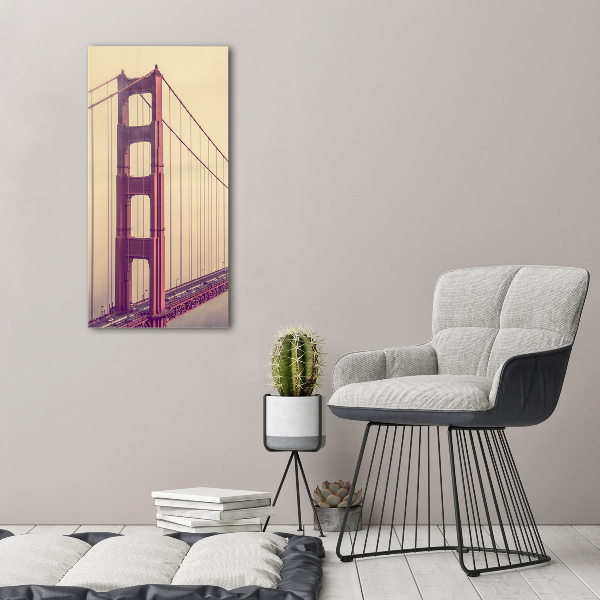 Acrylbild vertikal San Francisco Brücke