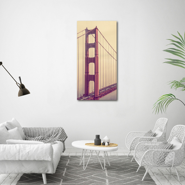 Acrylbild vertikal San Francisco Brücke