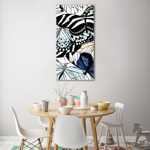 Acrylbild vertikal Schmetterlinge