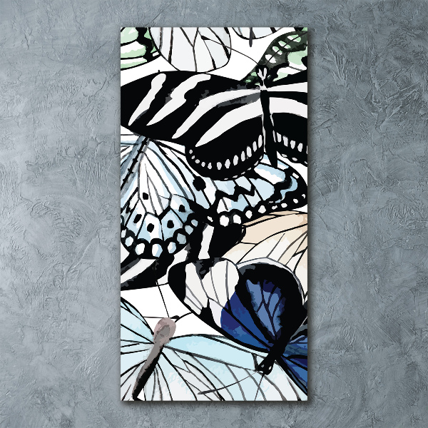 Acrylbild vertikal Schmetterlinge