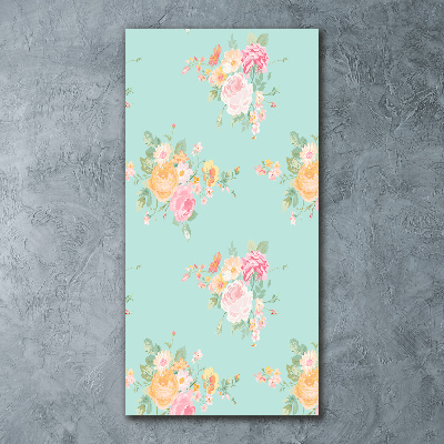 Acrylbild vertikal Blumen