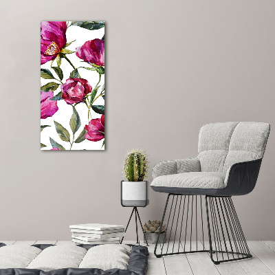 Acrylbild vertikal Mohnblumen