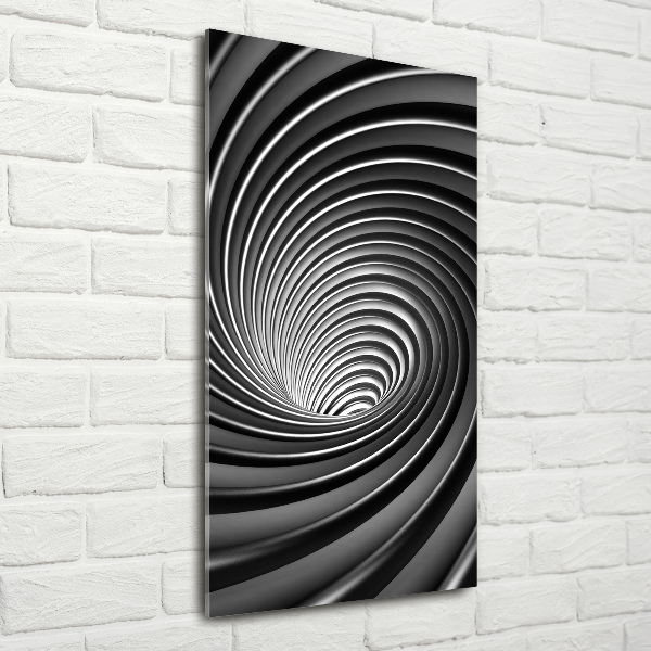 Acrylbild vertikal Abstrakter Wirbel