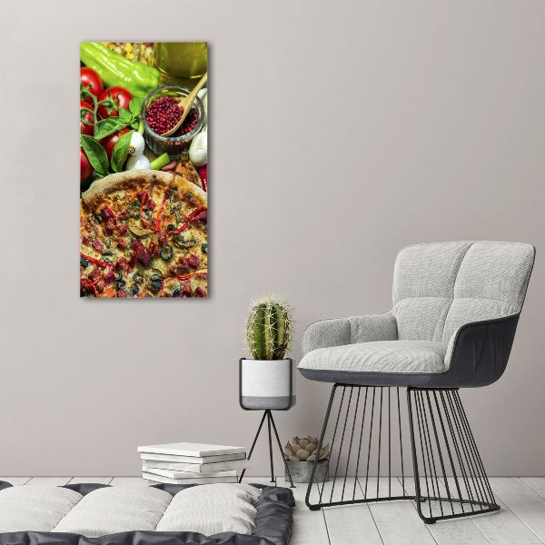 Bild auf Acrylglas vertikal Pizza