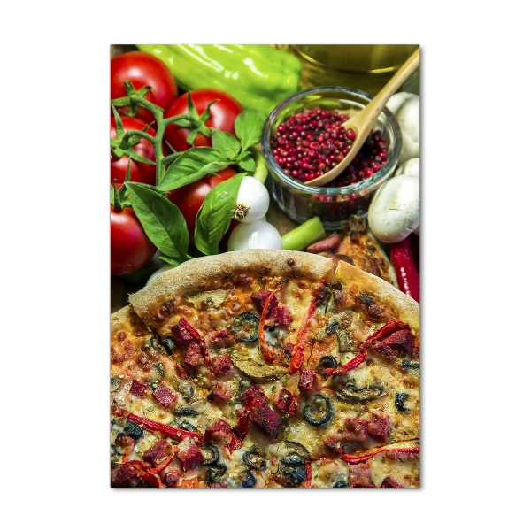 Bild auf Acrylglas vertikal Pizza