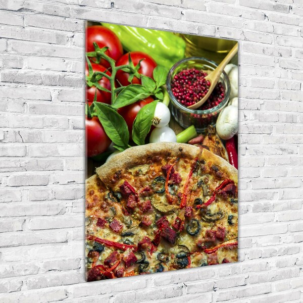 Bild auf Acrylglas vertikal Pizza
