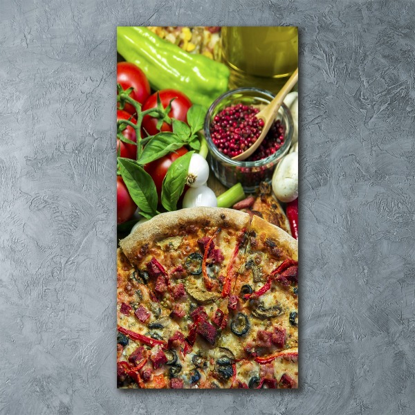 Bild auf Acrylglas vertikal Pizza