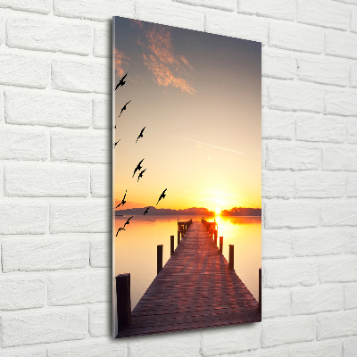 Bild auf Acrylglas vertikal Sunset Pier