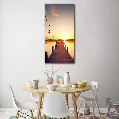 Bild auf Acrylglas vertikal Sunset Pier