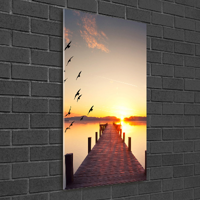 Bild auf Acrylglas vertikal Sunset Pier