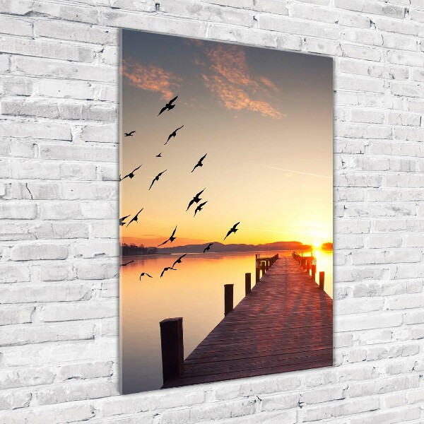 Bild auf Acrylglas vertikal Sunset Pier