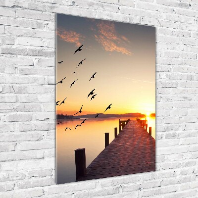Bild auf Acrylglas vertikal Sunset Pier