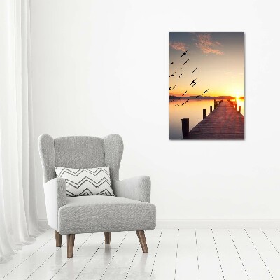 Bild auf Acrylglas vertikal Sunset Pier