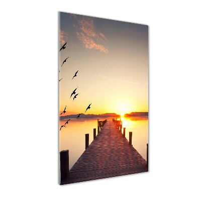 Bild auf Acrylglas vertikal Sunset Pier