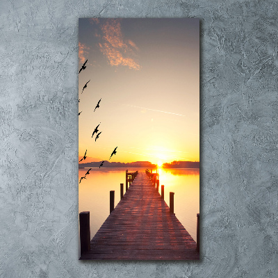Bild auf Acrylglas vertikal Sunset Pier
