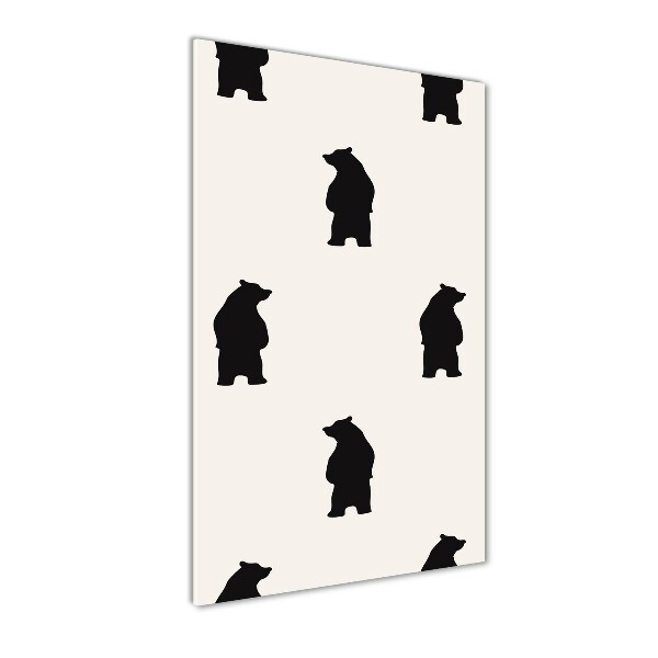 Modernes Acrylbild vertikal Kleine Bären
