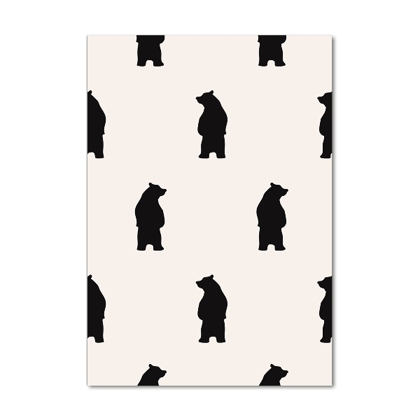 Modernes Acrylbild vertikal Kleine Bären