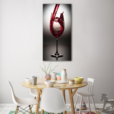 Modernes Acrylbild vertikal Rotwein