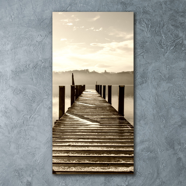 Bild auf Acrylglas vertikal Holzsteg