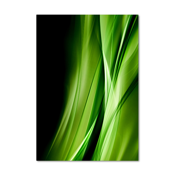 Bild auf Acrylglas vertikal Hintergrund mit grünen Wellen