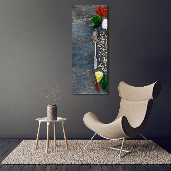 Bild auf Acrylglas vertikal Gewürze und Kräuter