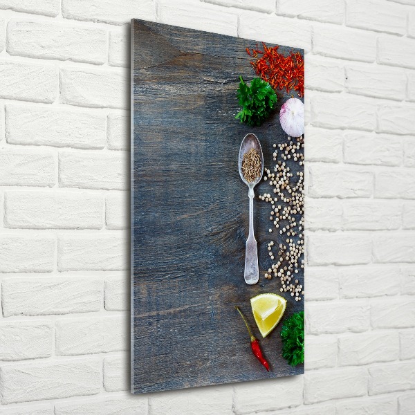 Bild auf Acrylglas vertikal Gewürze und Kräuter
