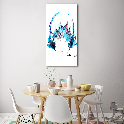 Modernes Acrylbild vertikal Musik der Stadt