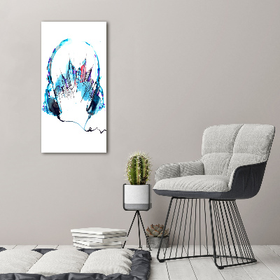 Modernes Acrylbild vertikal Musik der Stadt